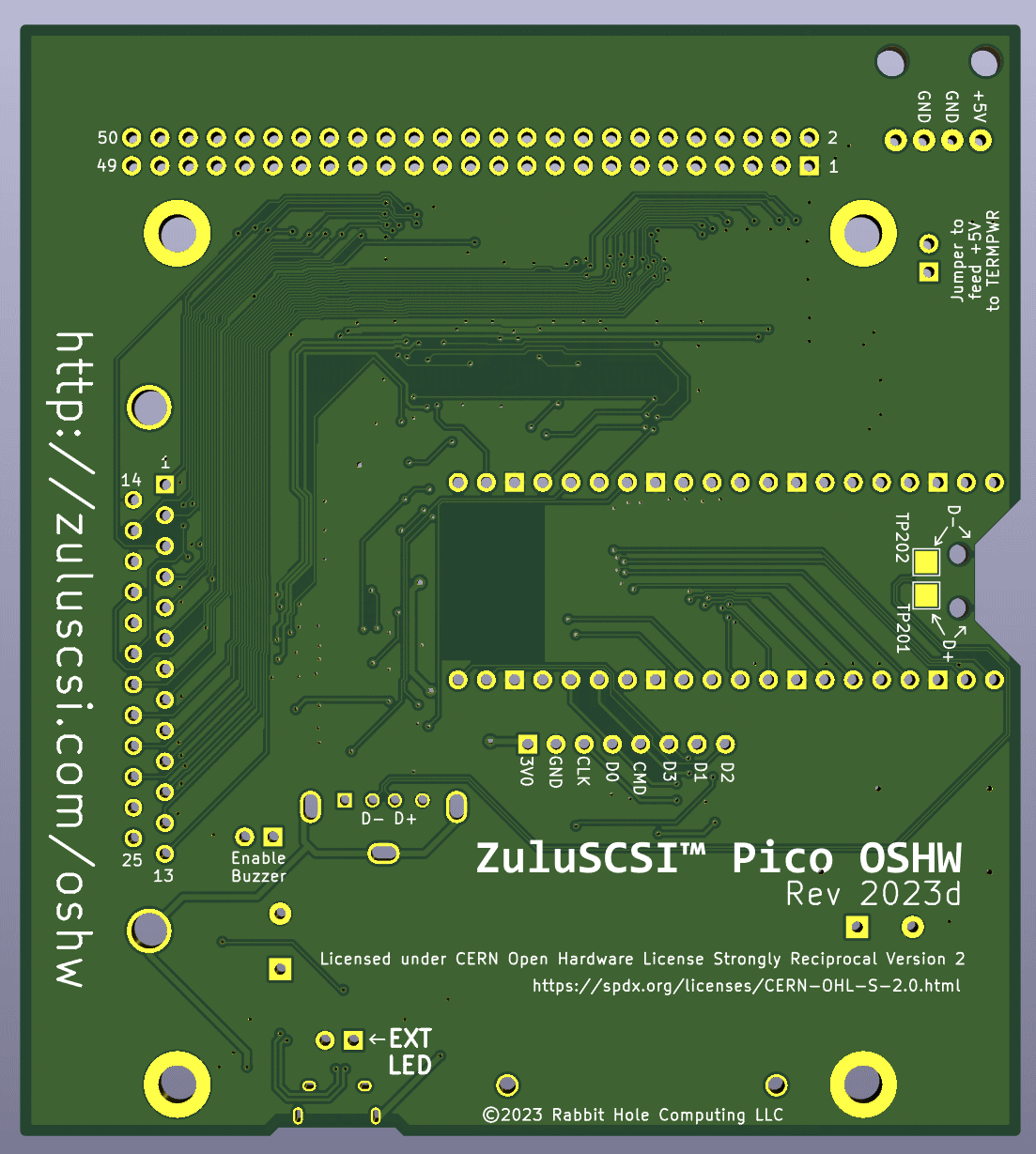ZuluSCSI V1.0 OSHW PCB